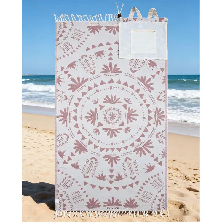 📦📦🏖️ 2-in-1 Convertible Towel & Backpack with Inner Zip Pocket & Sand-Repelling Fabric