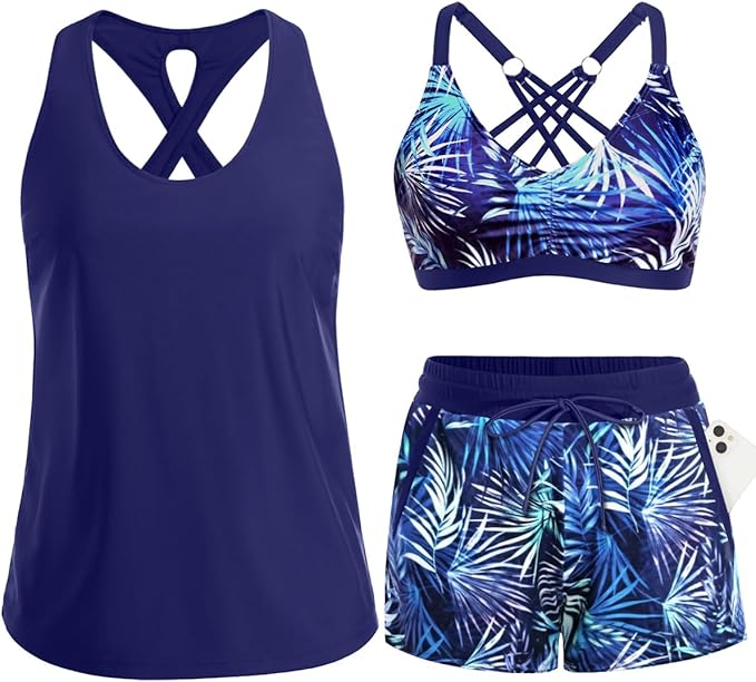 ✨✨LAST DAY 50% OFF - 3 Piece Tankini with Shorts🔥