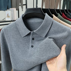 Men's New cashmere Classic Knit Polo Sweater