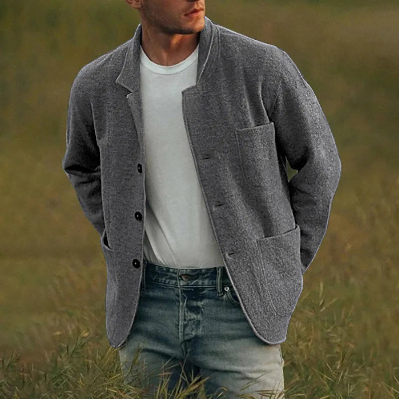 CLEARANCE SALE🔥 Men's Solid Color Fashion Jacket Coat Casual Jacket Coat