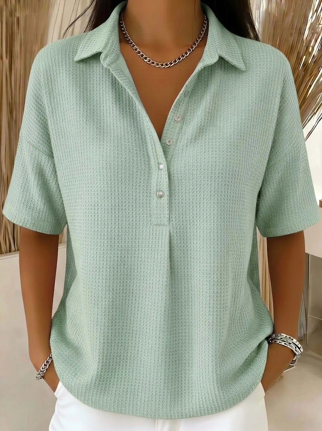 📦📦CLEARANCE SALE🔥 Women's Air-Knit Polo Sweater
