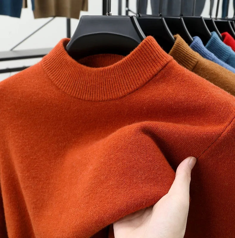 2025 Men's Stand Collar Cashmere Four Seasons Casual Warm Sweater