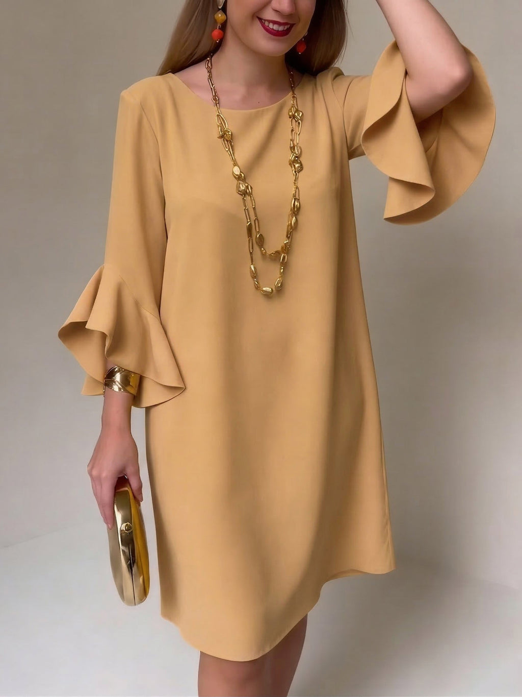 Hilaria - Ruffle Sleeve Mini Dress
