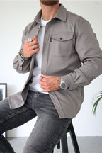 Men's Button Down Shirt Jacket (Buy 2 Free Shipping)