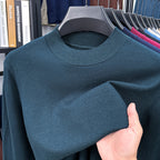 2025 Autumn and Winter Men's Stand Collar Cashmere Casual T-shirt