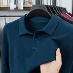 Men's comfortable and fashionable cashmere knitted polo shirt