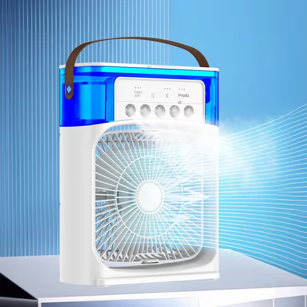 Summer Sale Now Live! Portable Mini Air Cooler Fan | Portable Humidifier Air Cooler Mist Fan Mini Table Fan for Home with 3 Speed Mode with Water Spray
