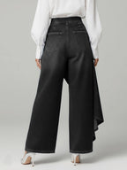 Plus Size Friendly Women's High-waisted Relaxed Fit Wide-leg Jeans With A Stylish Design.