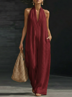Plus Size Friendly Elegant Cozy Linen Jumpsuit - Spring Collection