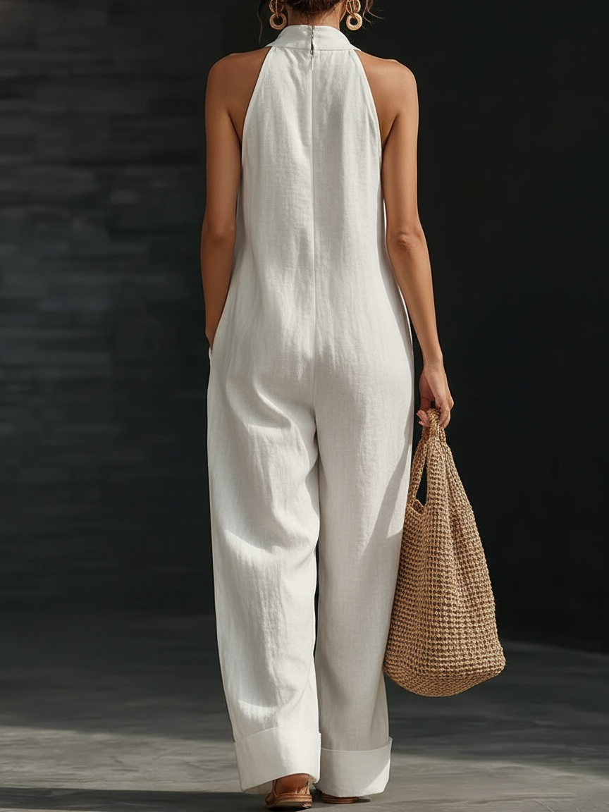 Plus Size Friendly Elegant Cozy Linen Jumpsuit - Spring Collection
