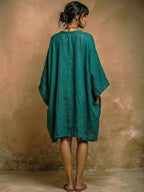 Loose-fit Casual Linen And Cotton Dress