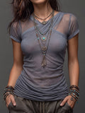 Boho Casual Mesh Top
