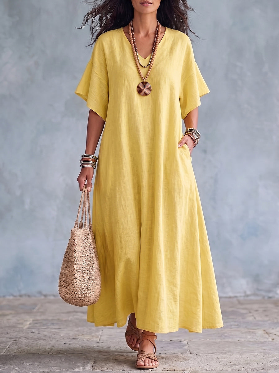 💝💝Minimalist Elegant Cotton-linen Dress