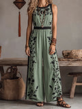 Elegant Botanical Wide-leg Jumpsuit
