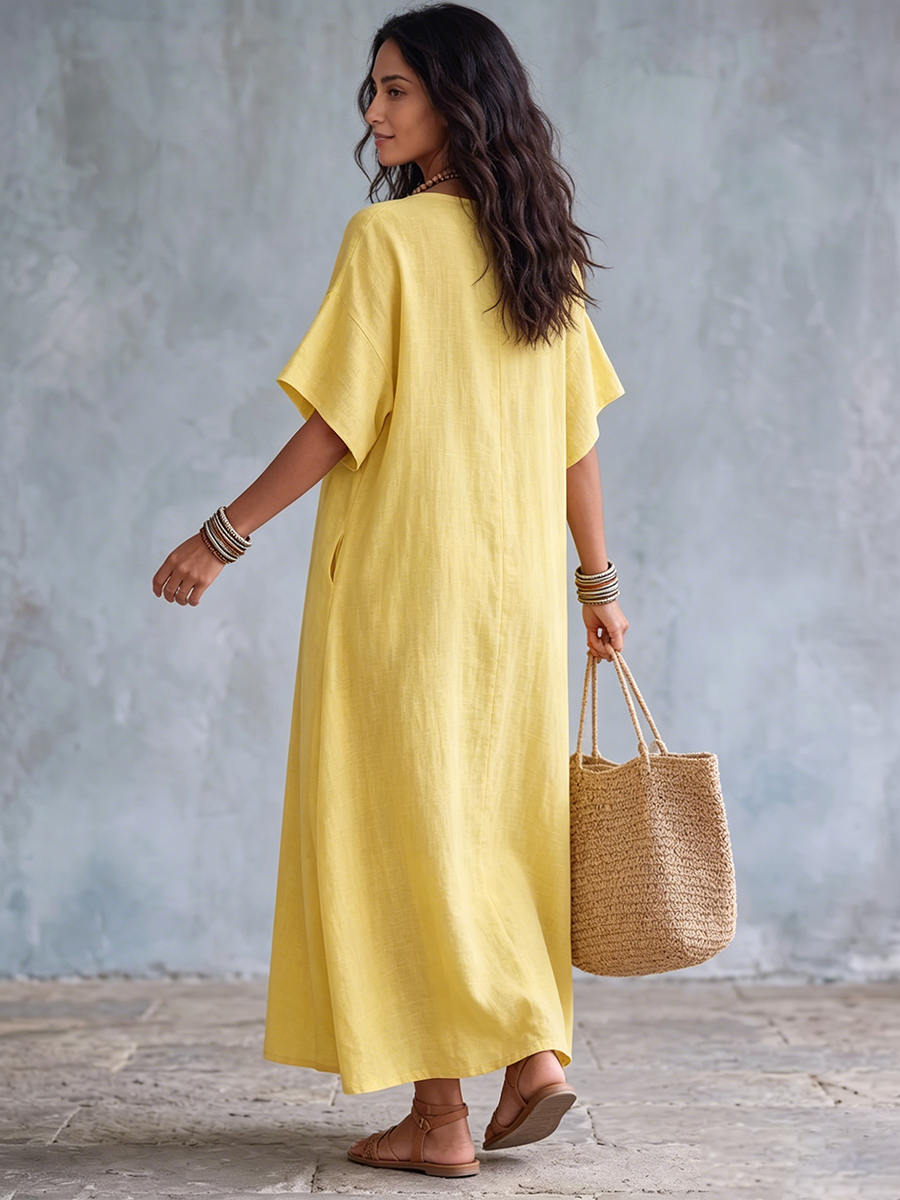 💝💝Minimalist Elegant Cotton-linen Dress