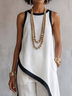 Boho-chic Breathable Cotton-linen Matching Sets