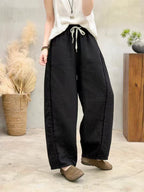 Casual Linen And Cotton Trousers