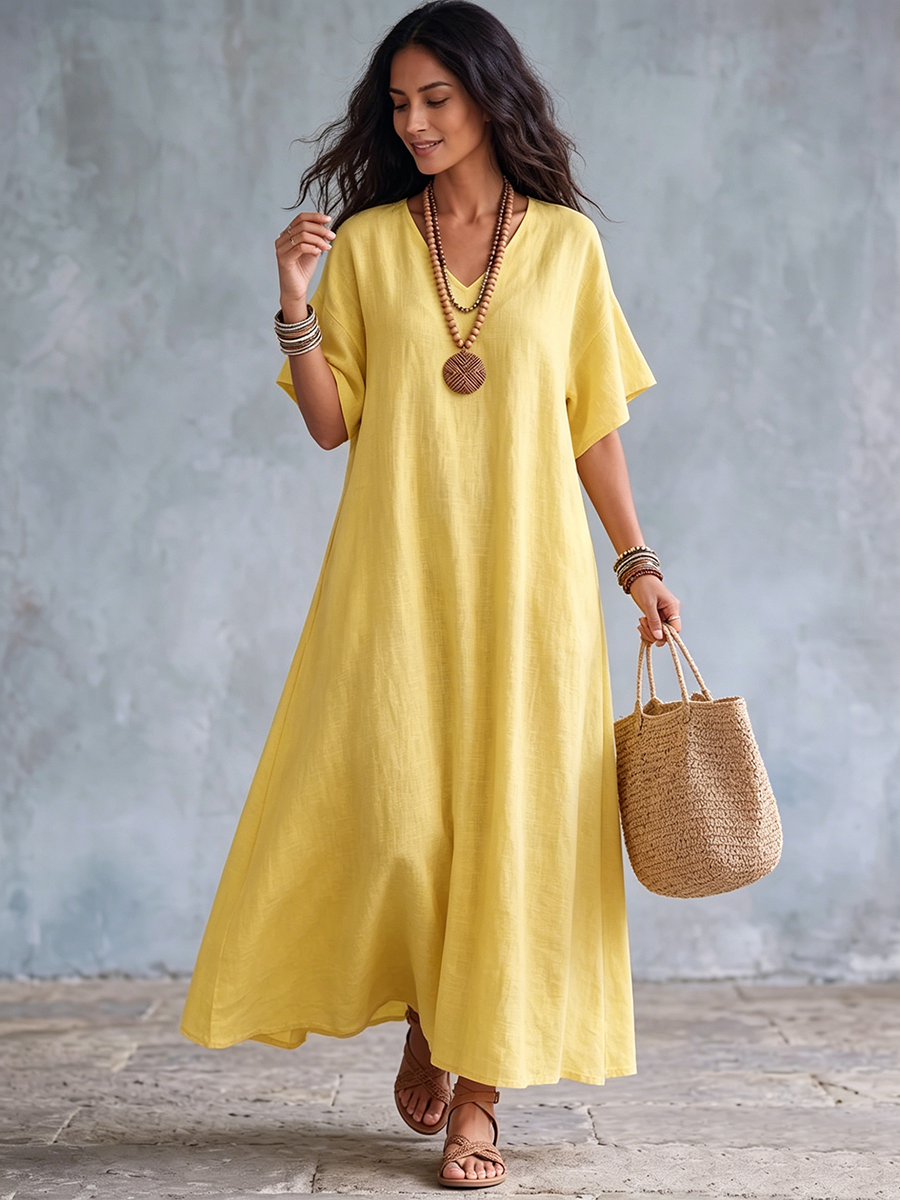 💝💝Minimalist Elegant Cotton-linen Dress