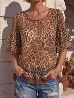 Vintage Art Comfortable Summer Fabrics Chiffon Shirt