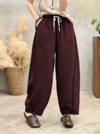 Casual Linen And Cotton Trousers