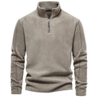 🔥The Last Day 49% OFF🔥Men's Stand Collar Half Zip Long Sleeve Hoodie Sweatshirt Fleece Pullover