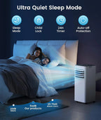 🤲 Factory direct sales 🔥8000 BTU Portable Air Conditioner, with Fan & Dehumidifier Mode, White （🎁Special Sale—Free Shipping)