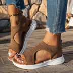 Women's Open-Toe Orthopedic Wedge Sandals – Lightweight, Breathable & Joint-Friendly